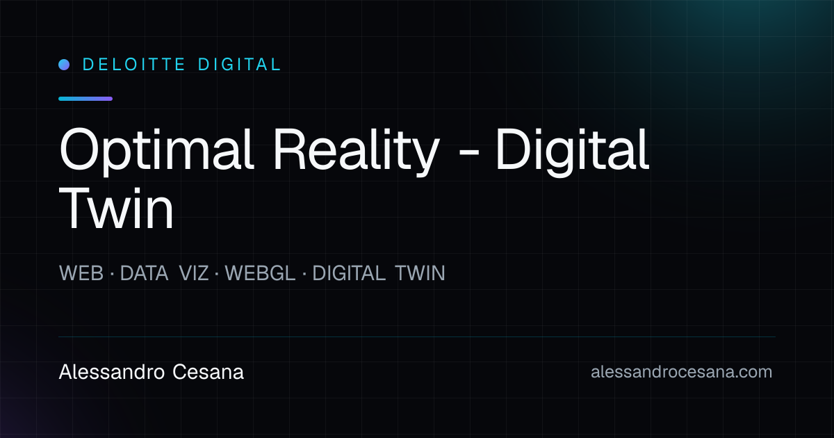 Optimal Reality - Digital Twin - Deloitte Digital | Alessandro Cesana